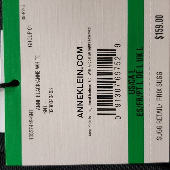 Anne Klein Black and White Print 3/4 Sleeve Open Front Jacket, Large - Picture 4 of 7